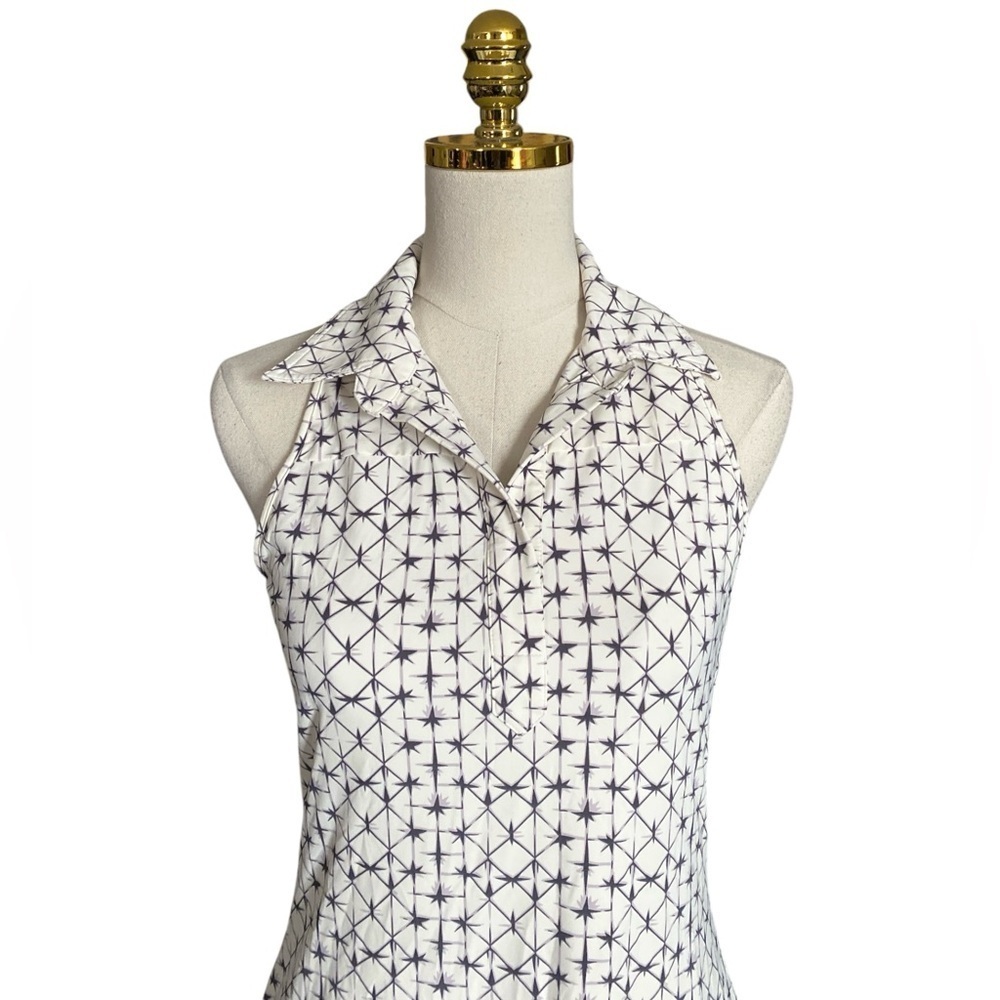 ELLIE KAI sleeveless knee-length collared neckline geometric print dress size 2 - Picture 6 of 9